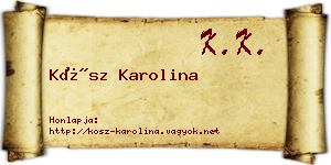 Kósz Karolina névjegykártya